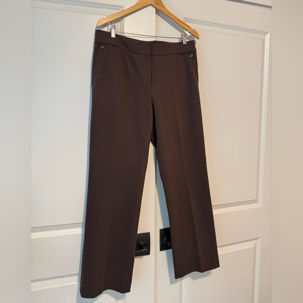 Etcetera Wide-Leg Dress Pants Trousers - Brown sz 12